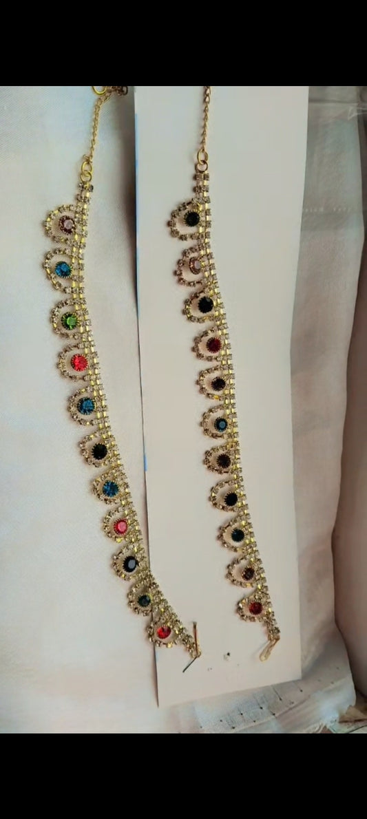 delicate silver anklet